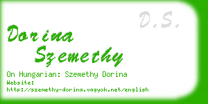 dorina szemethy business card